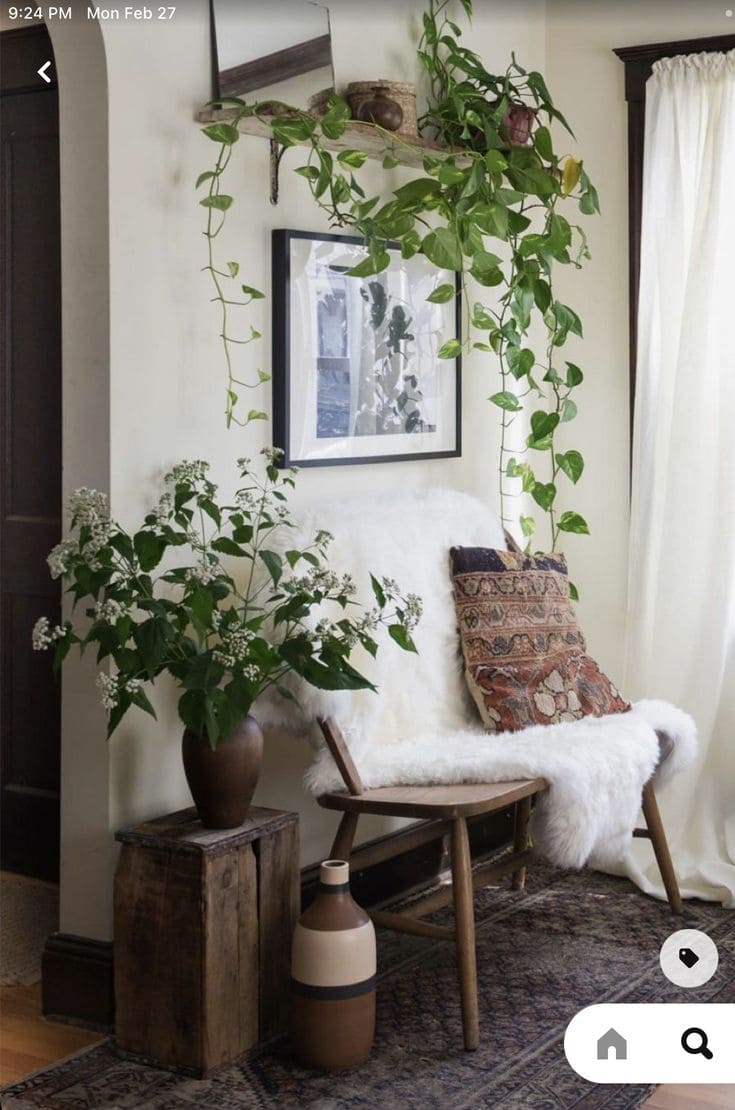 Whimsical Greenery Entryway Bench Delight